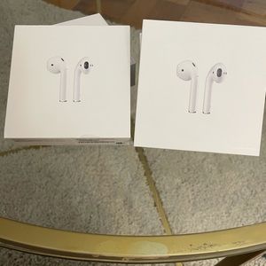 2 AirPod boxes